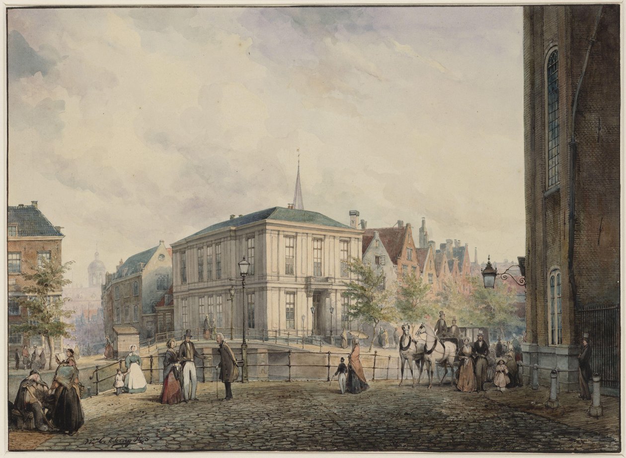 pluć. Rysunek. Wymiary nieznane. Amsterdam, Archiwum Miejskie w Amsterdamie, zbiór rysunków i grafik autorstwa Willem Hekking