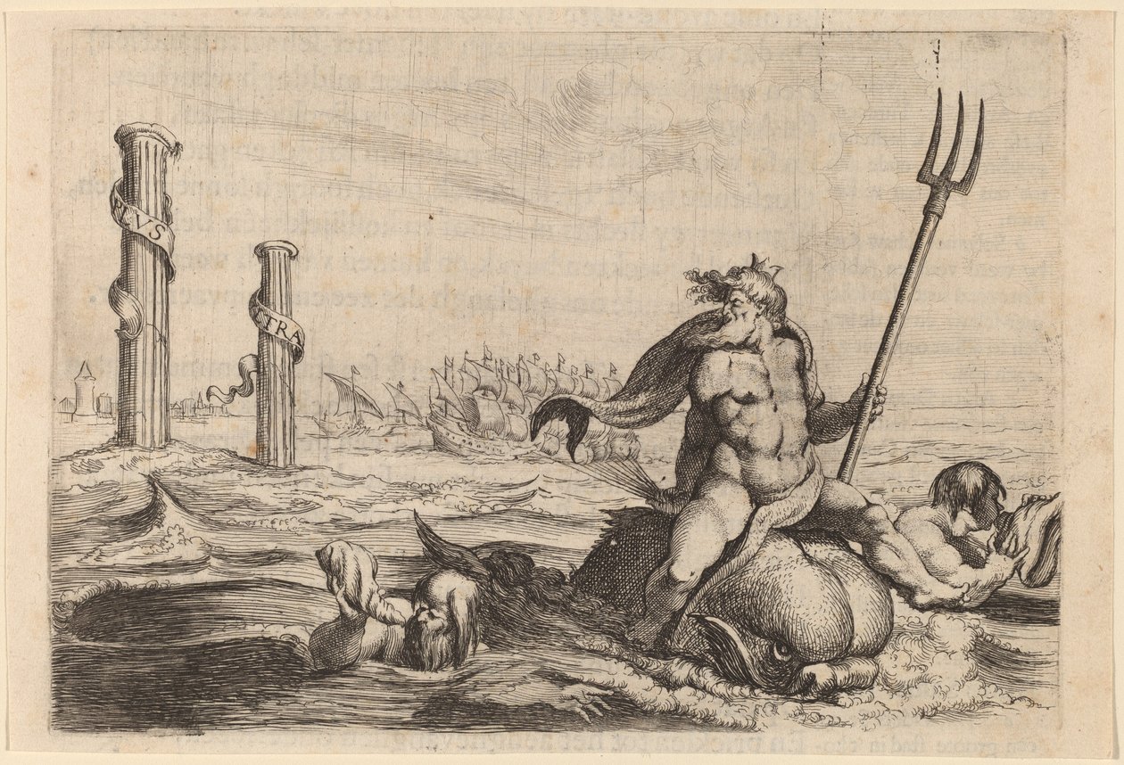 Neptun i Słupy Herkulesa, 1634. autorstwa Willem Basse