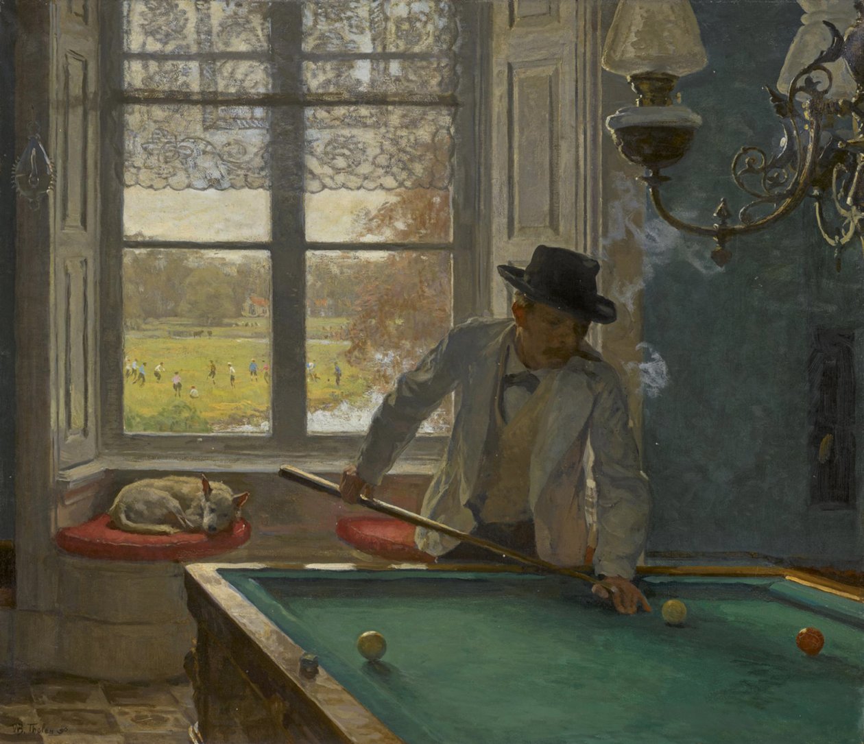 Bilard, 1896. autorstwa Willem Bastiaan Tholen