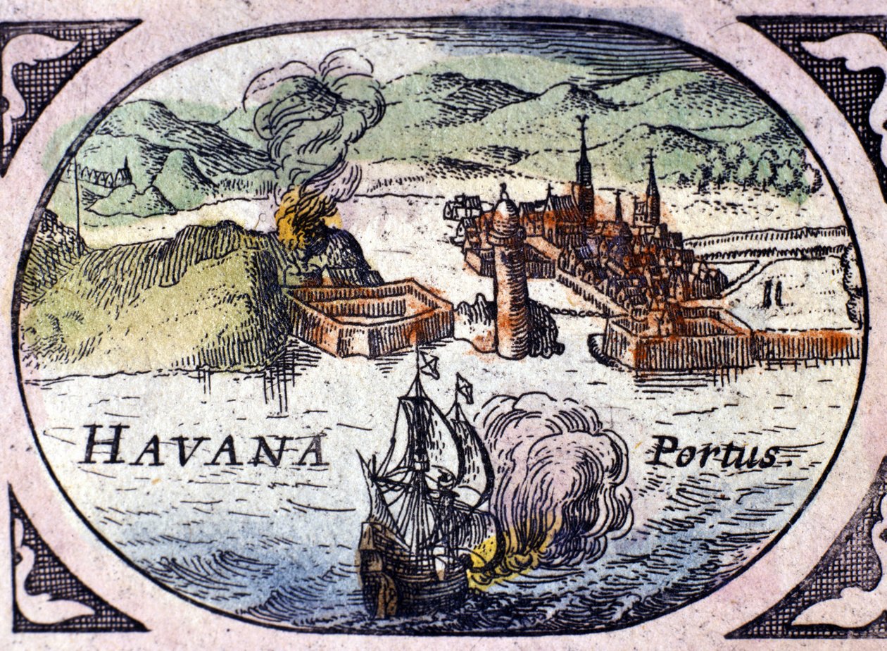 Hawana, na podstawie Atlasu Williama Blaeu autorstwa Willem Blaeu