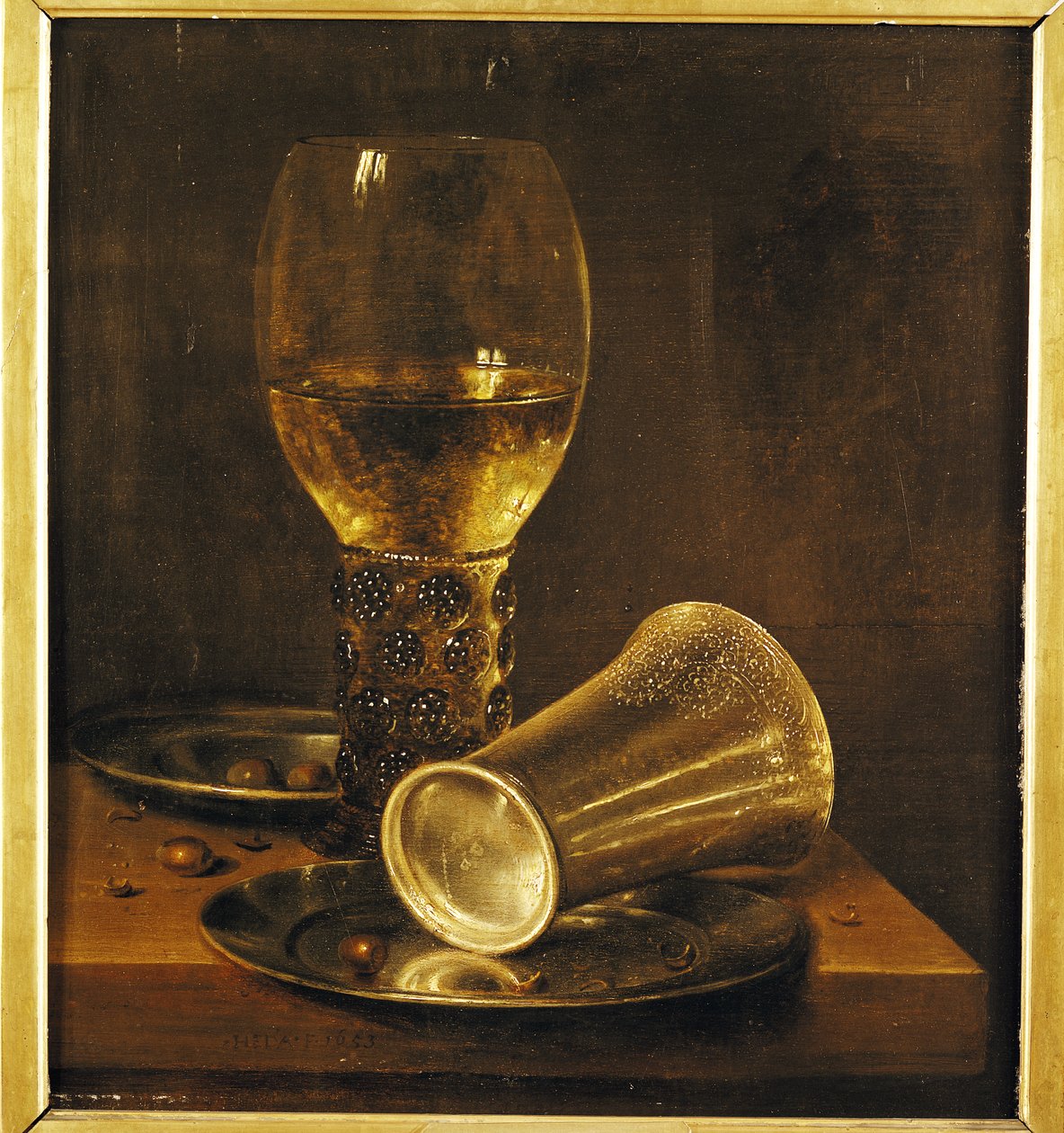 Martwa natura z kielichem, 1653 autorstwa Willem Claesz. Heda