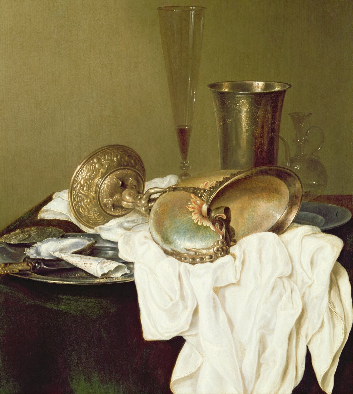 Martwa natura z kubkiem Nautilus autorstwa Willem Claesz. Heda