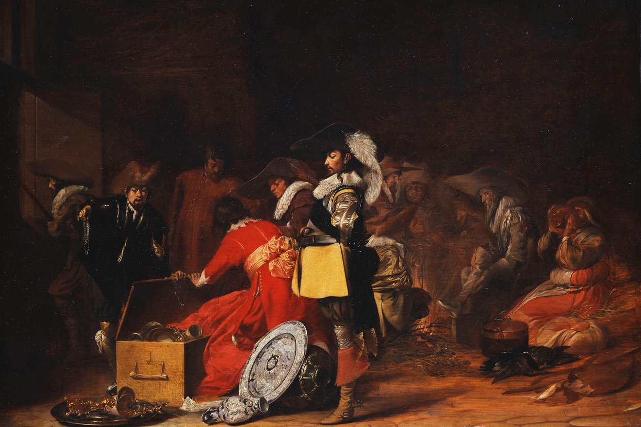 Żołnierze z grabieżą autorstwa Willem Cornelisz Duyster