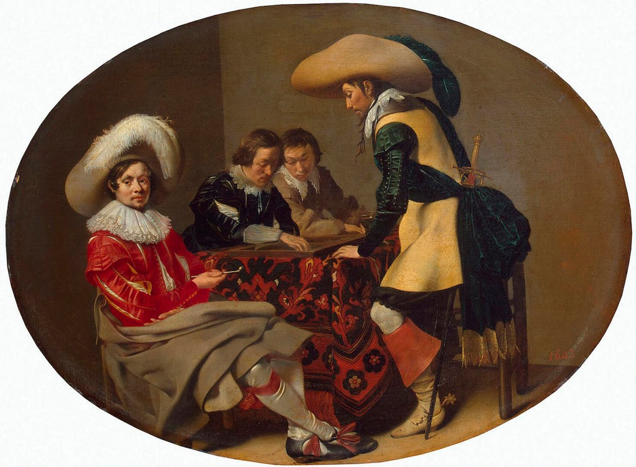 Gracze Tric-Trac, c1630. autorstwa Willem Cornelisz Duyster