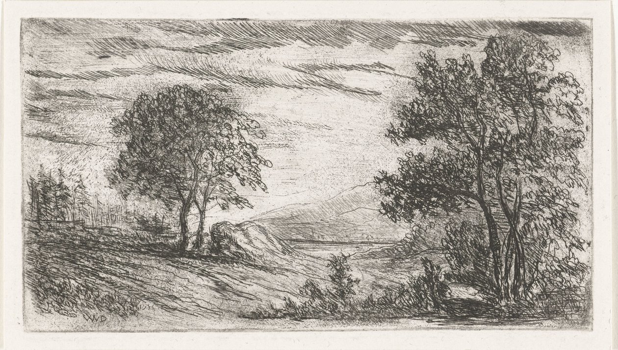 pagórkowaty krajobraz autorstwa Willem Matthias Jan van Dielen