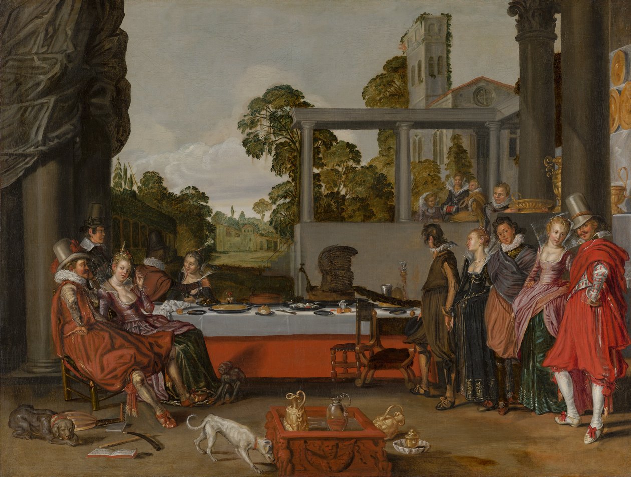 Wesoła firma na tarasie, 1616-17 autorstwa Willem Pietersz Buytewech