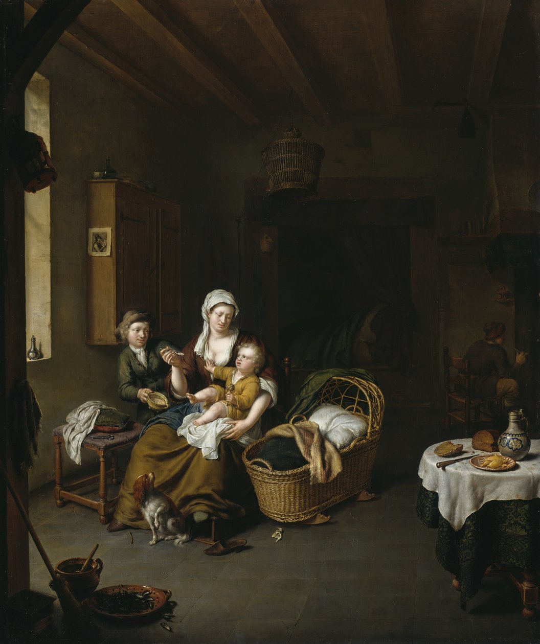 Matka karmi swoje dziecko autorstwa Willem Van Mieris