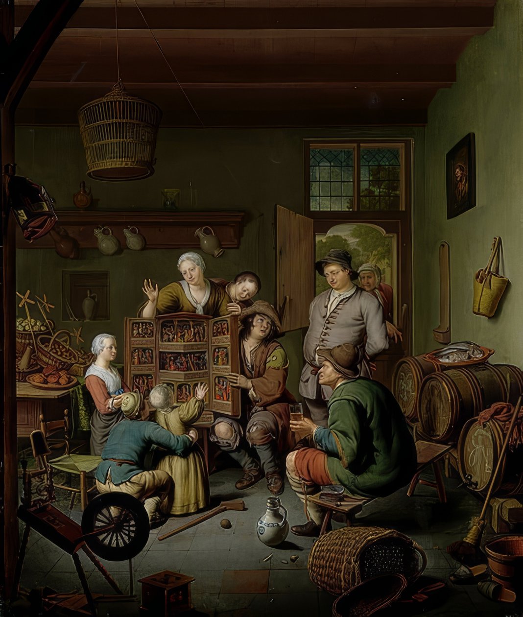 Pudełko rarytasów (? T Fraay Curieus). 1718 autorstwa Willem Van Mieris