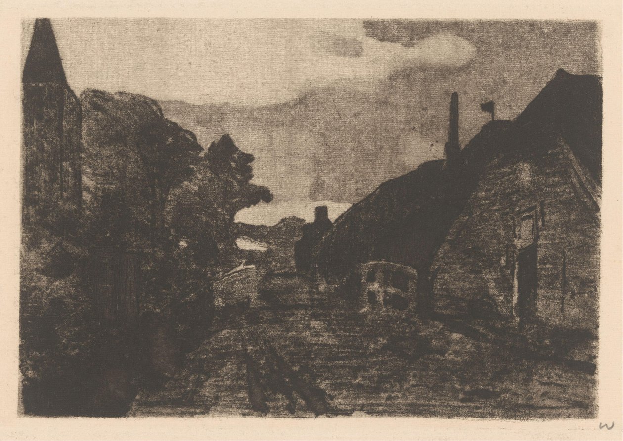 Wiejska droga w Diepenheim autorstwa Willem Witsen (signed by artist)