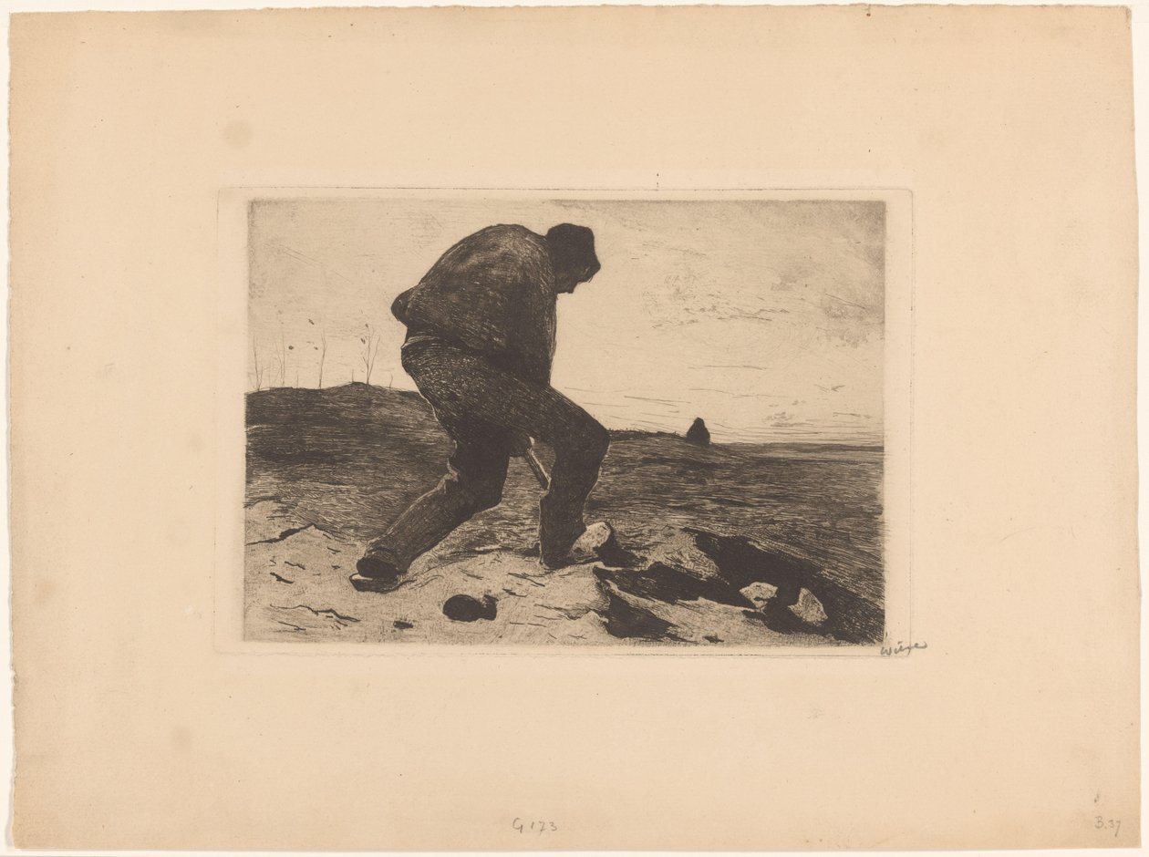 Ciężki pracownik autorstwa Willem Witsen (signed by artist)
