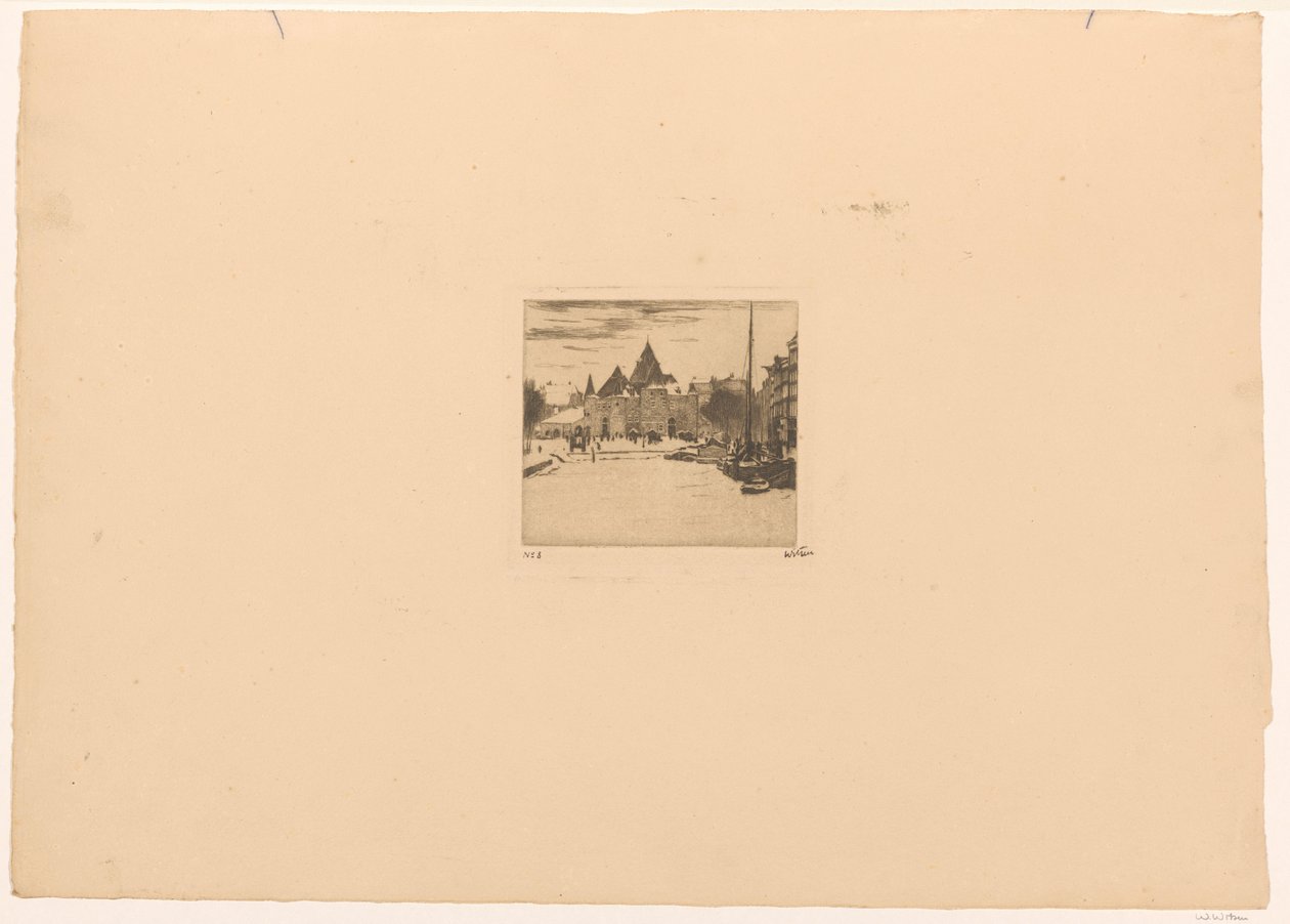 Nieuwmarkt w Amsterdamie autorstwa Willem Witsen (signed by artist)