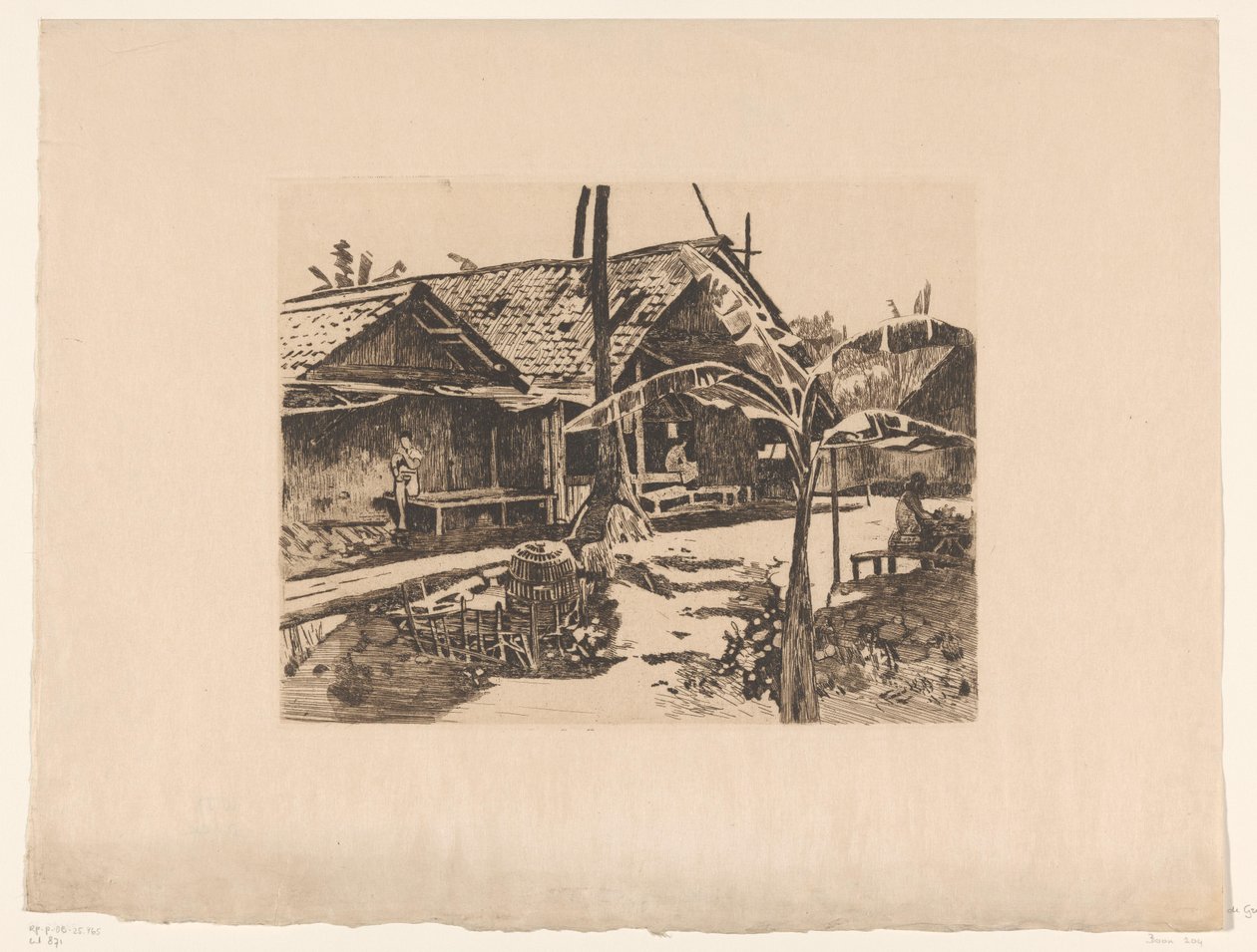 Pisang drzewo w kampong w Buitenzorg autorstwa Willem Arnoldus Witsen