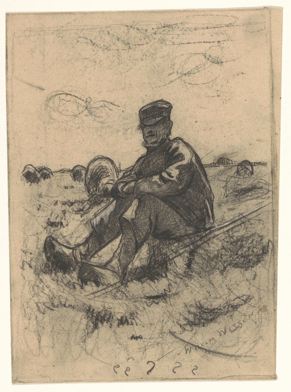 Siedzący pasterz autorstwa Willem Arnoldus Witsen