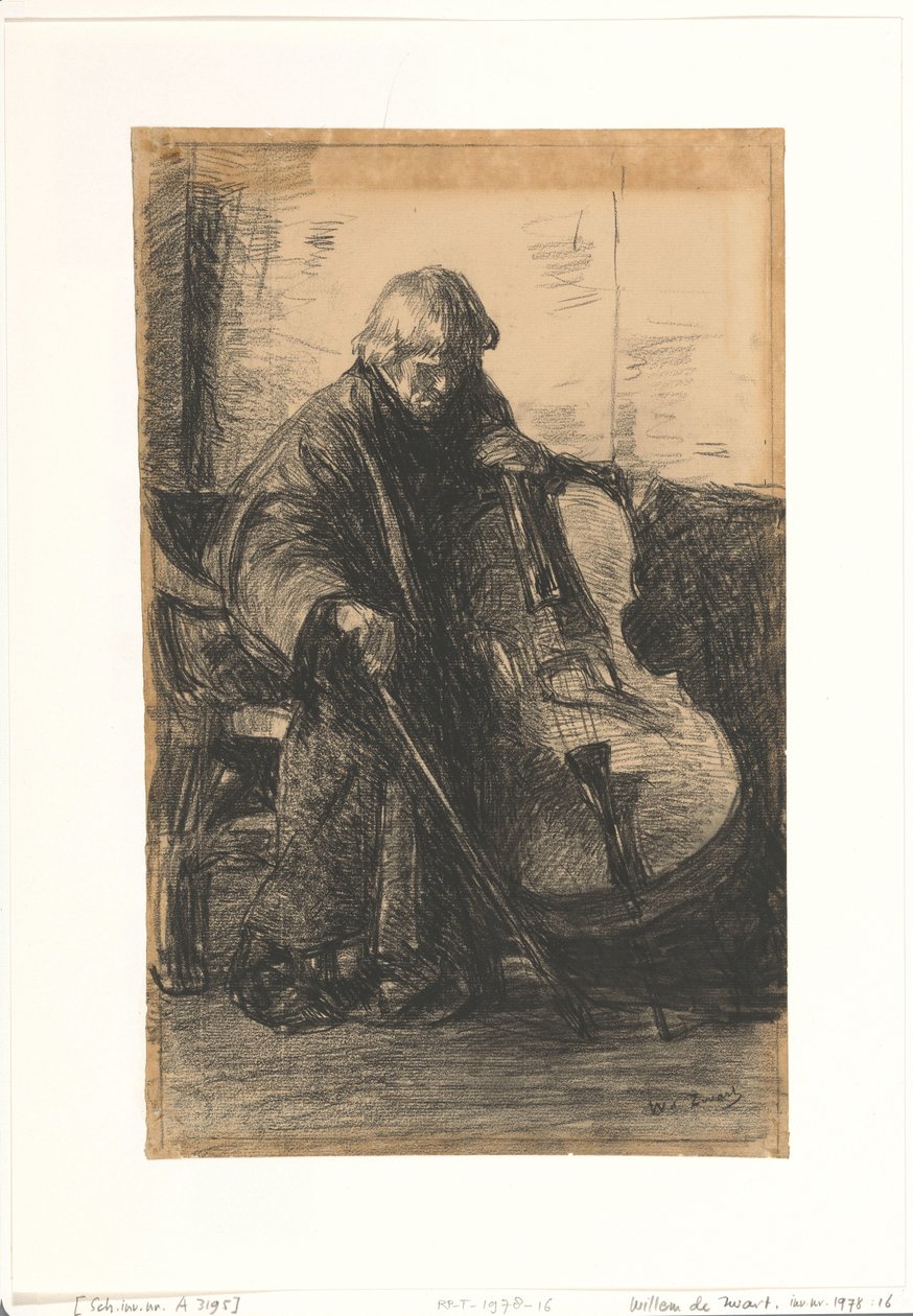 Wiolonczelista autorstwa Willem de Zwart