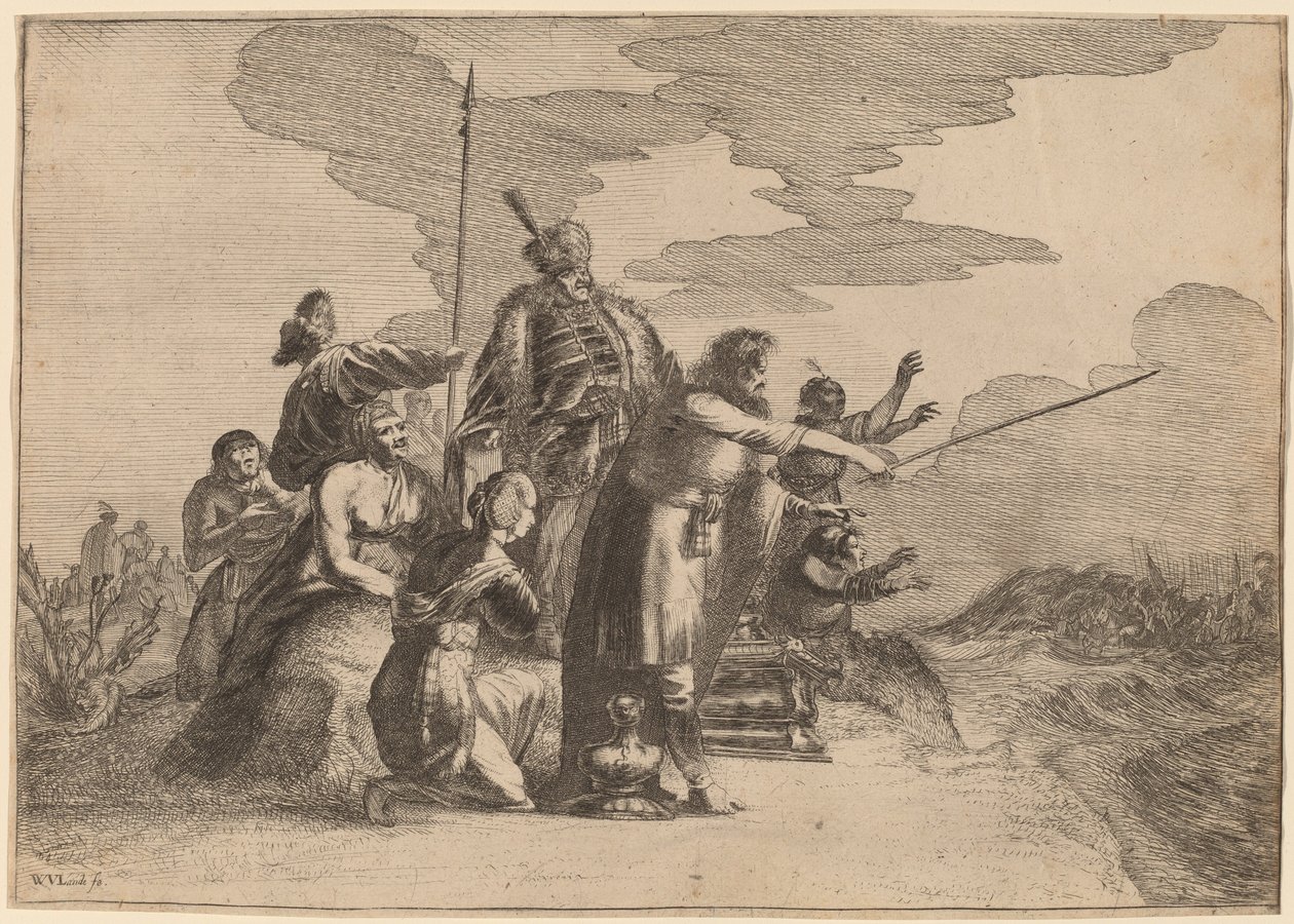 Faraon ginie w Morzu Czerwonym autorstwa Willem van Lande