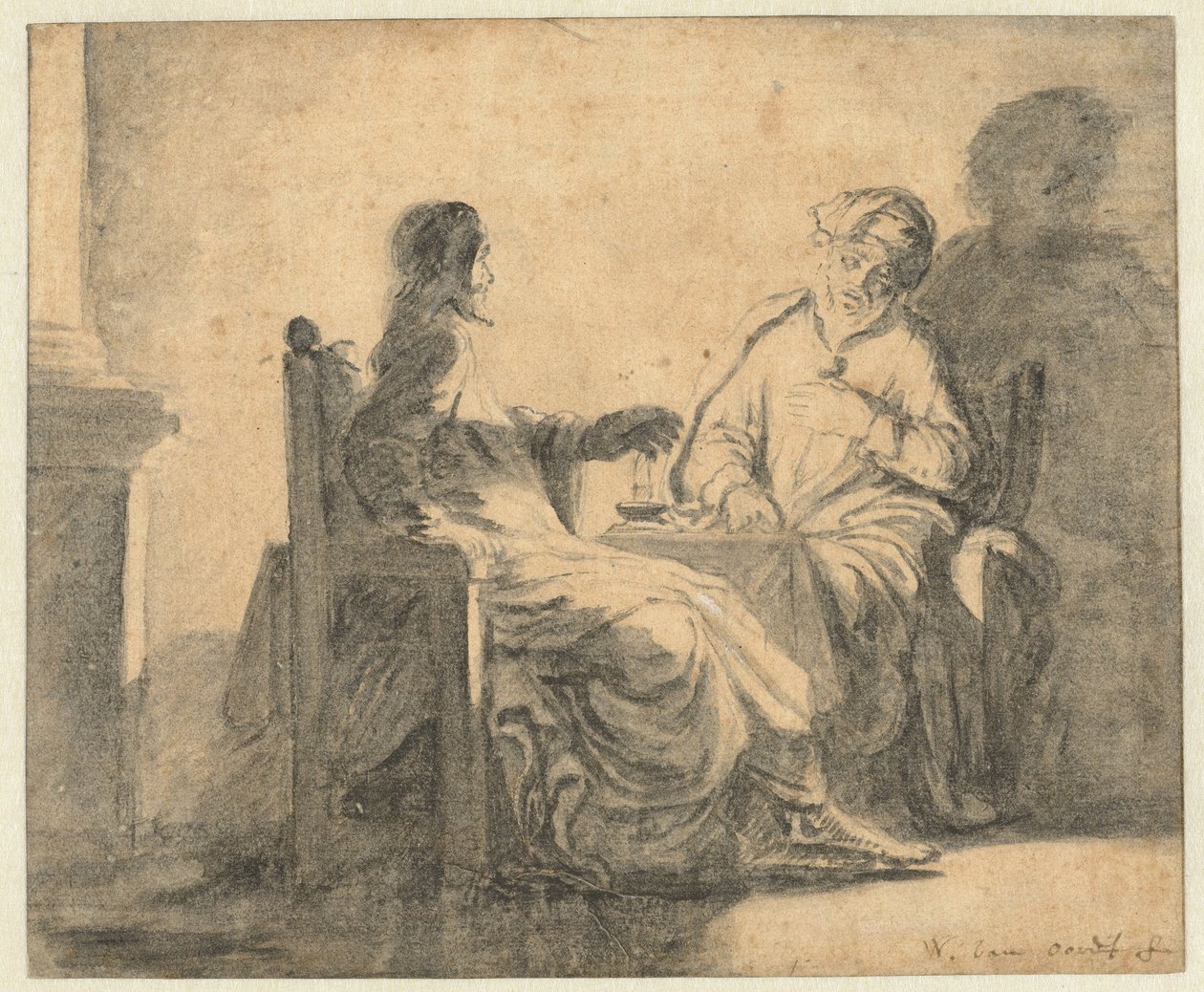 Chrystus i Nikodem autorstwa Willem van Oordt