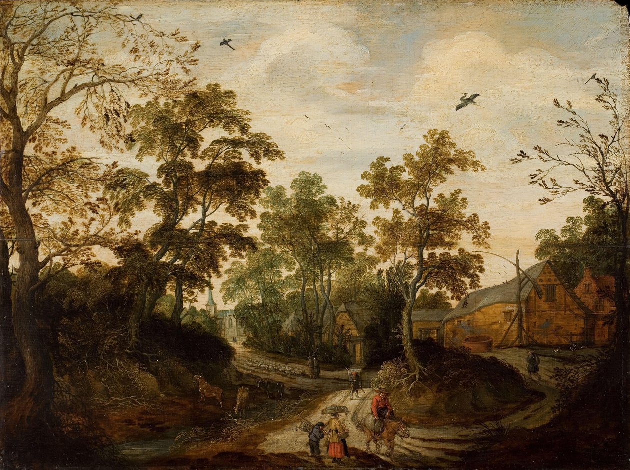 Widok wsi autorstwa Willem van den Bundel
