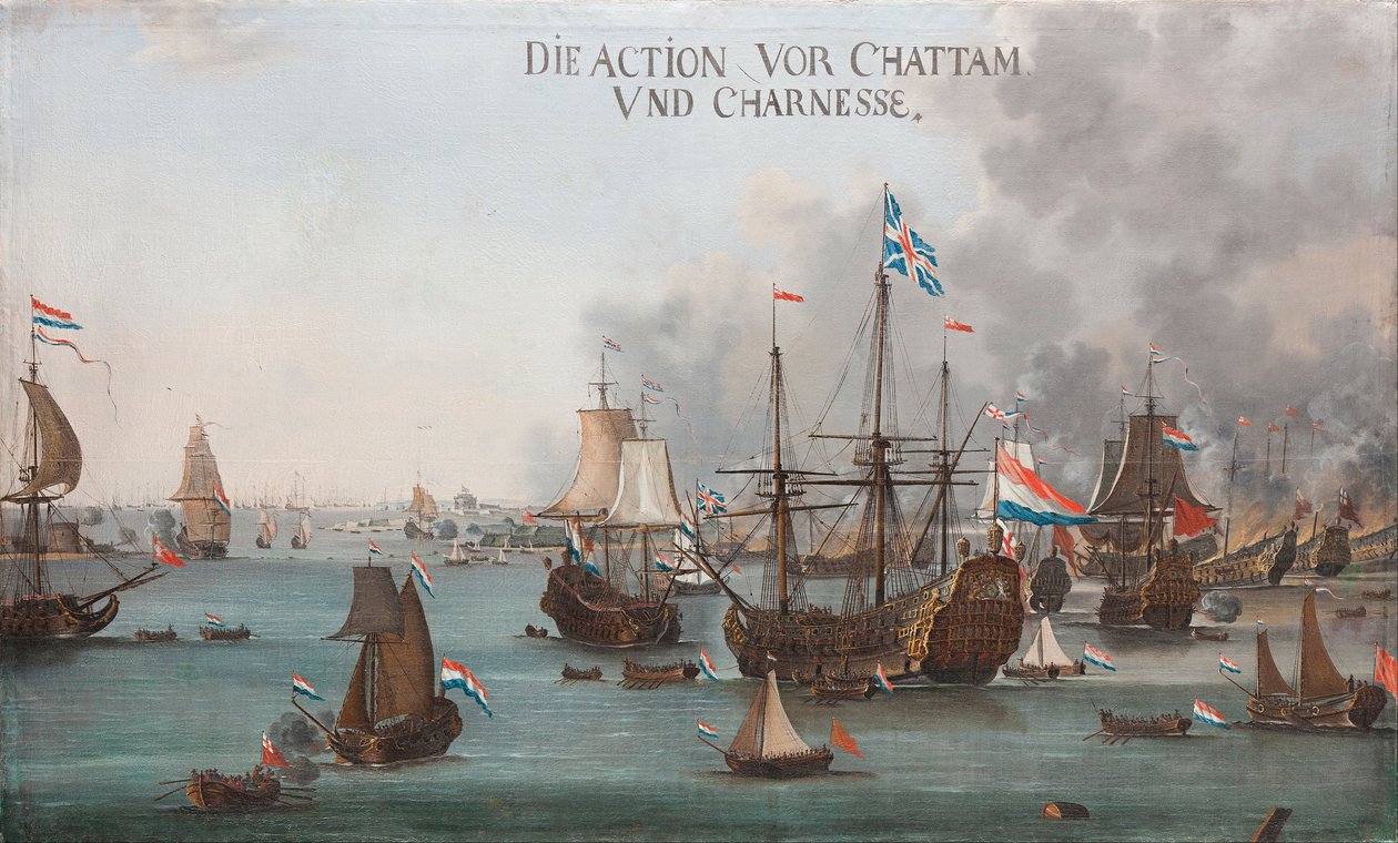 Bitwa pod Chatham autorstwa Willem van der Stoop