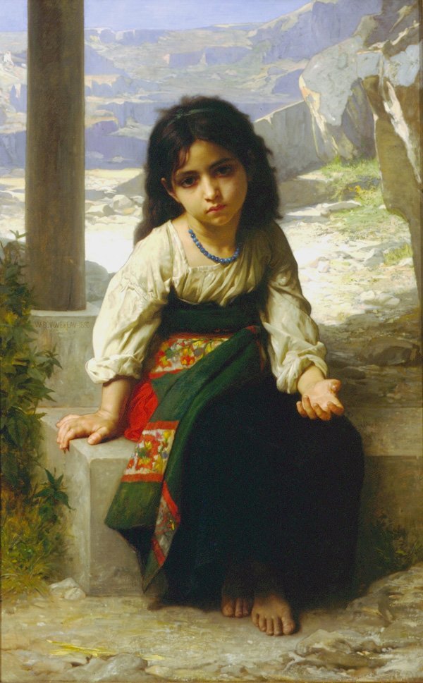 Mały żebrak (1880) autorstwa William Adolphe Bouguereau
