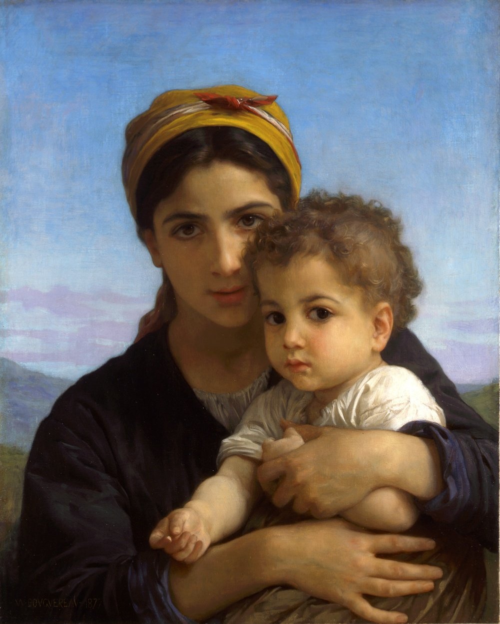 Młoda dziewczyna i dziecko autorstwa William Adolphe Bouguereau