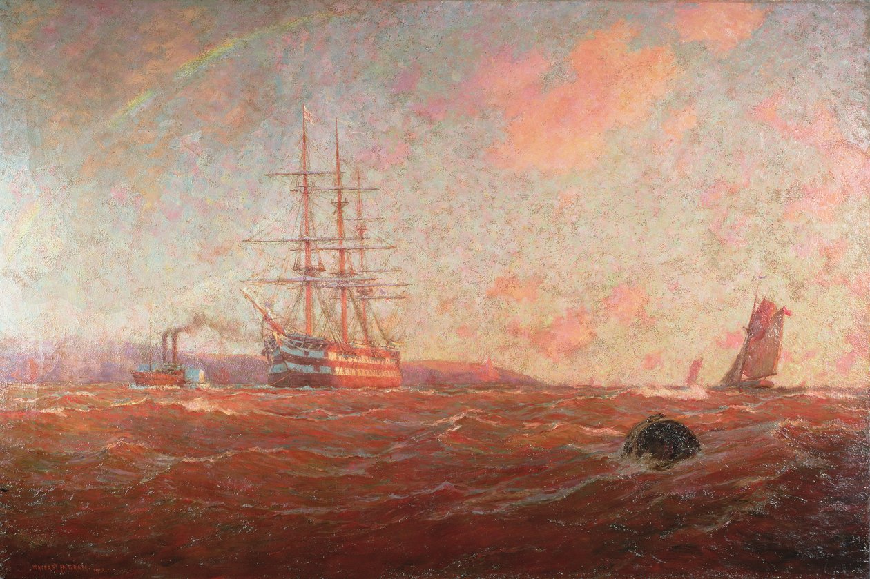 Port macierzysty, Falmouth, 1912 r autorstwa William Ayerst Ingram