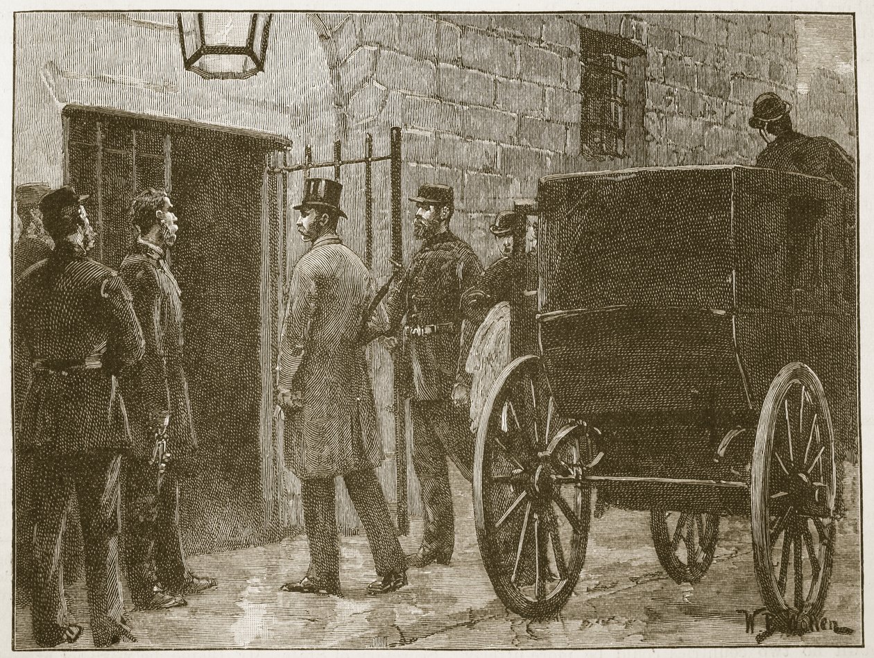 Przybycie pana Parnella do Kilmainham Gaol, ilustracja z „Ilustrowanej historii Anglii Cassella” autorstwa William Barnes Wollen