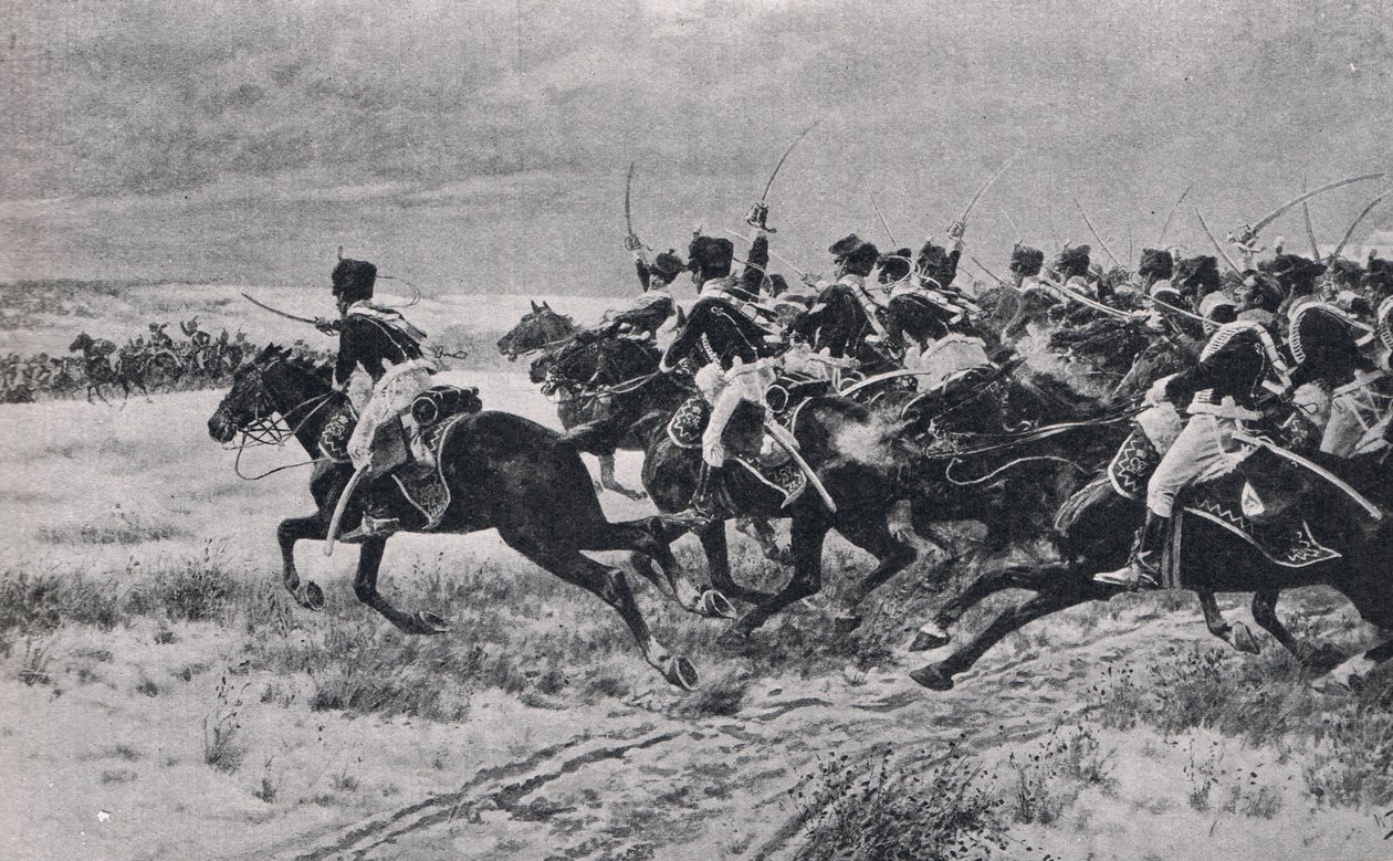 Benevente, 29 grudnia 1808 r., ilustracja z "British Battles on Land and Sea", wydanej przez Cassell, Londyn, ok. 1910 r. autorstwa William Barnes Wollen