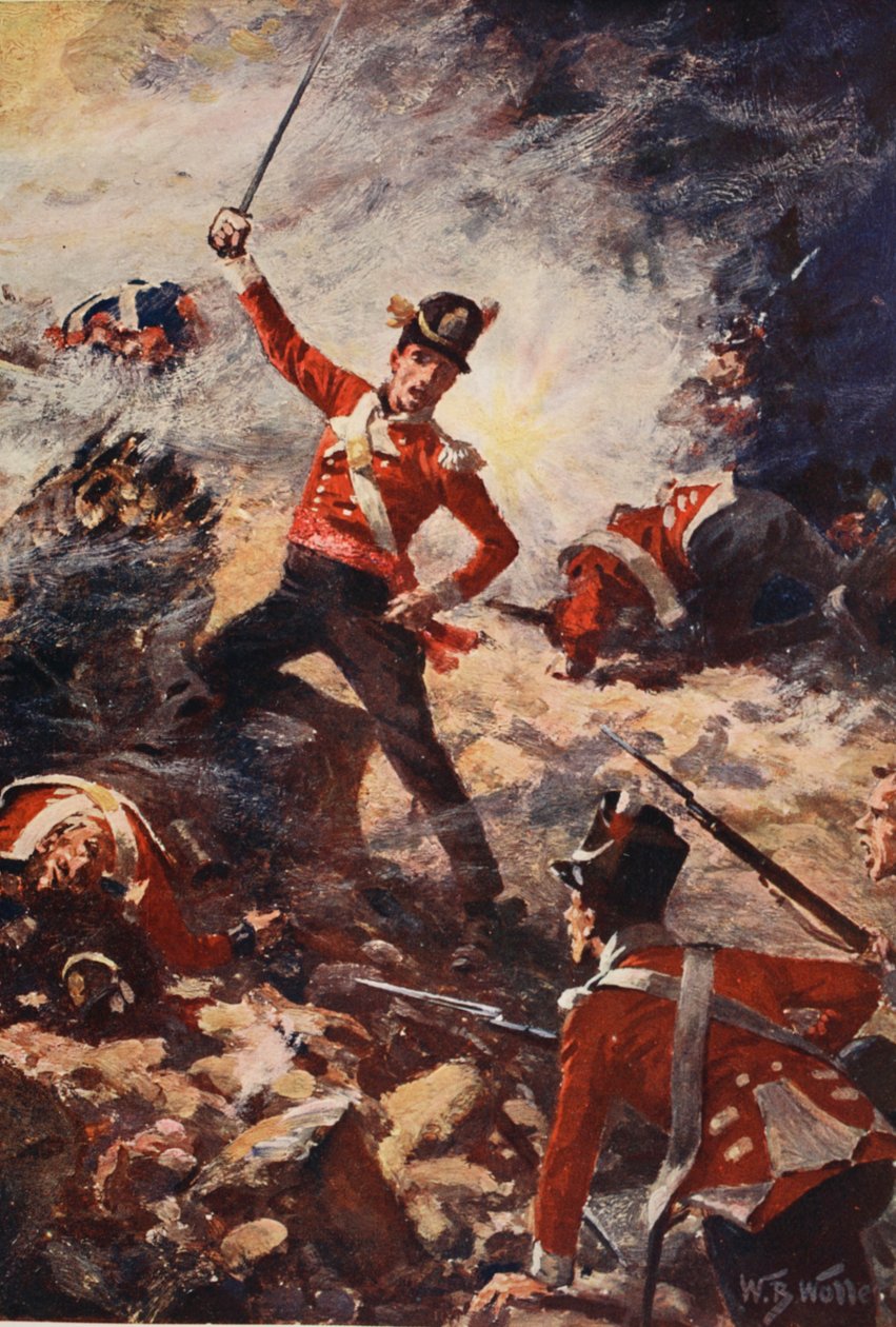 Colin Campbell prowadzący straconą nadzieję pod San Sebastian, ilustracja z "Battles of the Nineteenth Century" Archibalda Forbesa, G.A. Henty