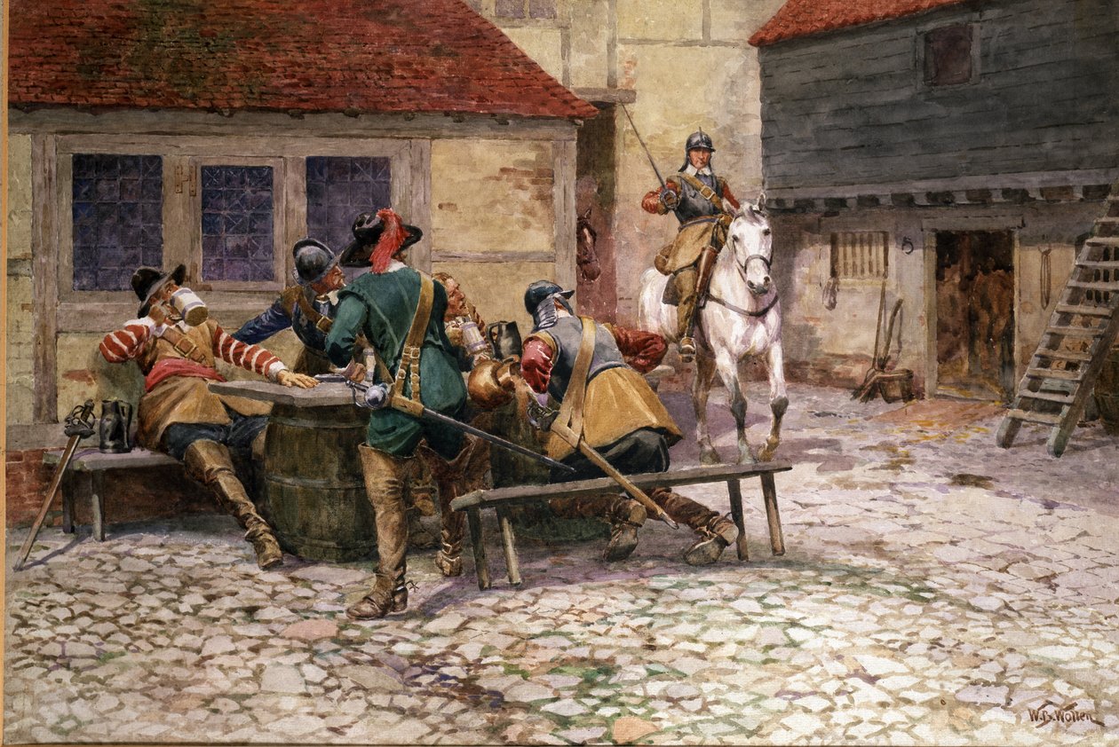 Angielska wojna domowa w 1645 r., 1900 r. autorstwa William Barnes Wollen