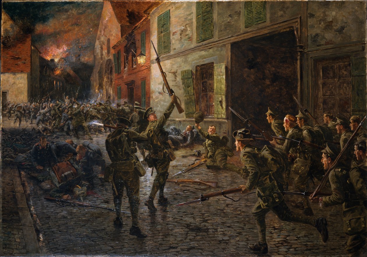 Landrecies, 25 sierpnia 1914, 1915 autorstwa William Barnes Wollen