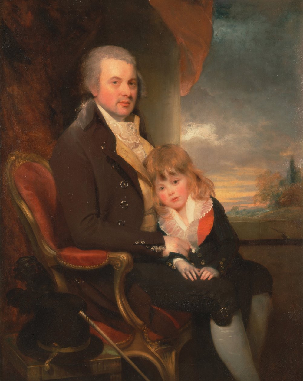 Edward George Lind i jego syn, Montague autorstwa William Beechey