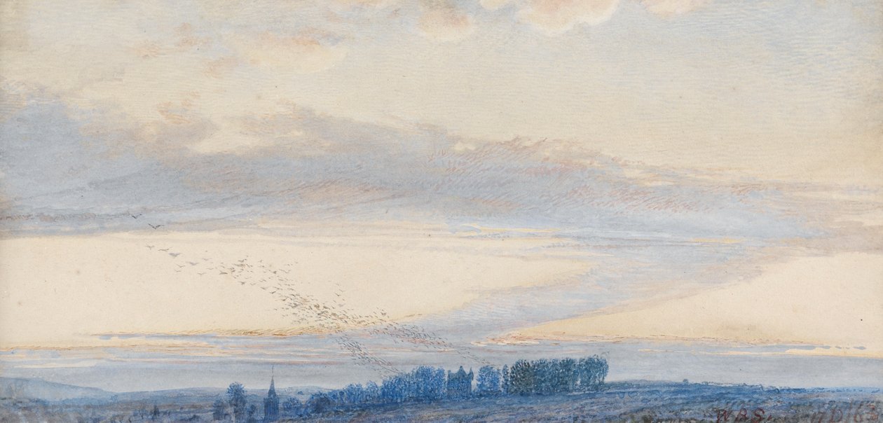 Zamek Penkill, zmierzch, 1863 autorstwa William Bell Scott