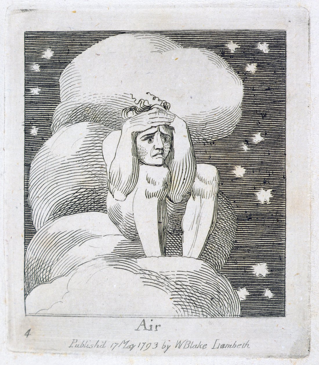 Powietrze, płyta 6 z filmu „Dla dzieci. Bramy raju”, 1793 autorstwa William Blake