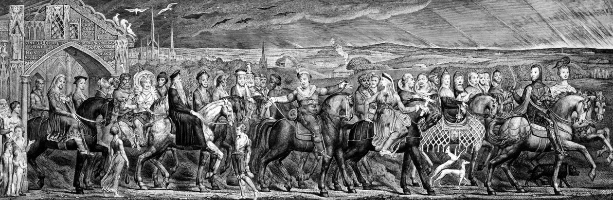 د چاسر د کانټربري زیارت کونکي، 1810 پولی autorstwa William Blake