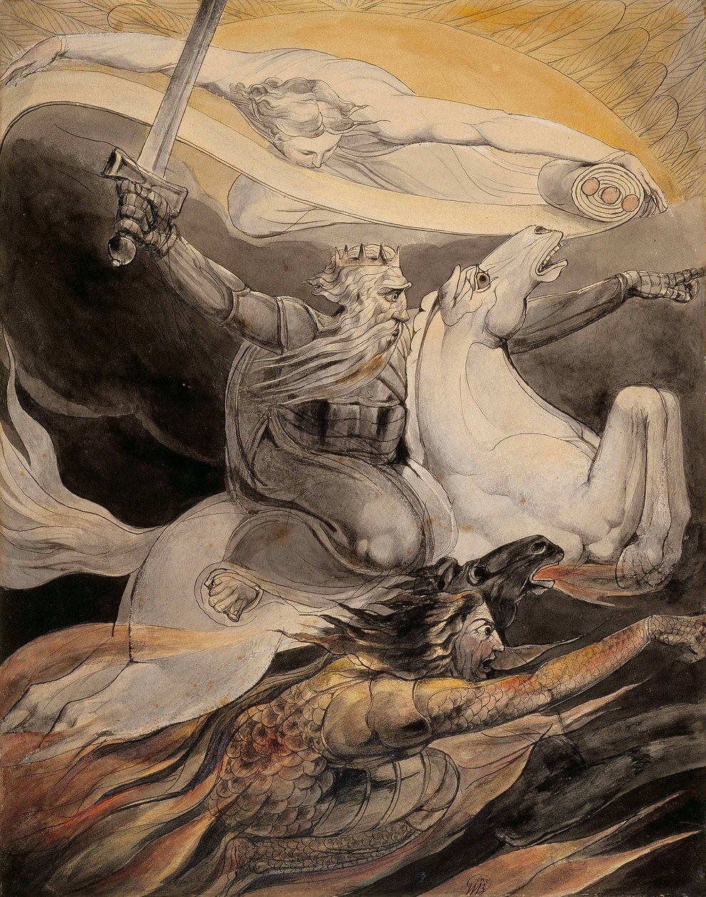 Śmierć na bladym koniu autorstwa William Blake