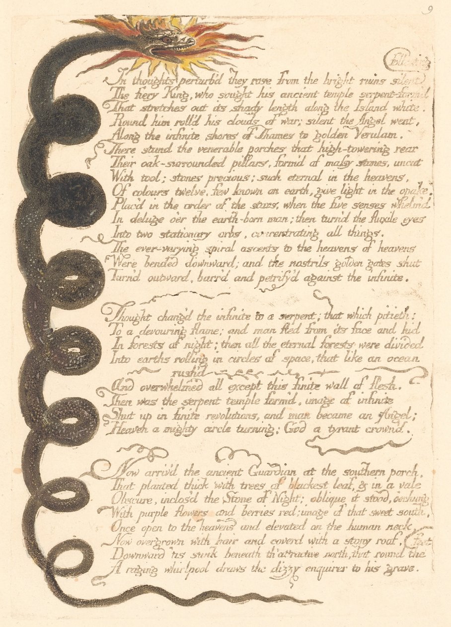 Europa. Proroctwo, tablica 11, autorstwa William Blake