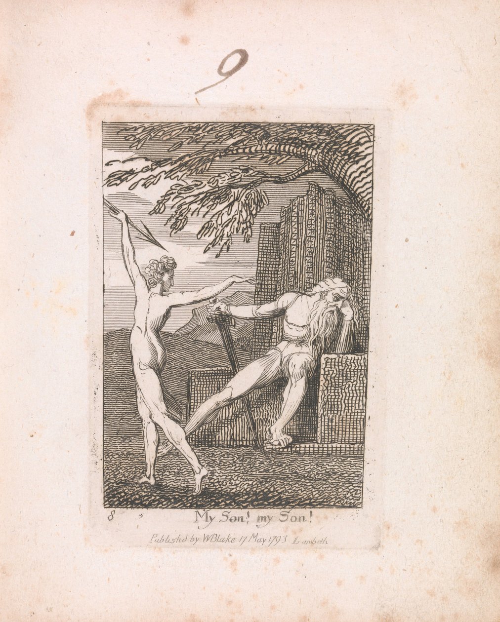 Dla dzieci. Bramy raju, płyta 10, Mój synu! mój syn! autorstwa William Blake