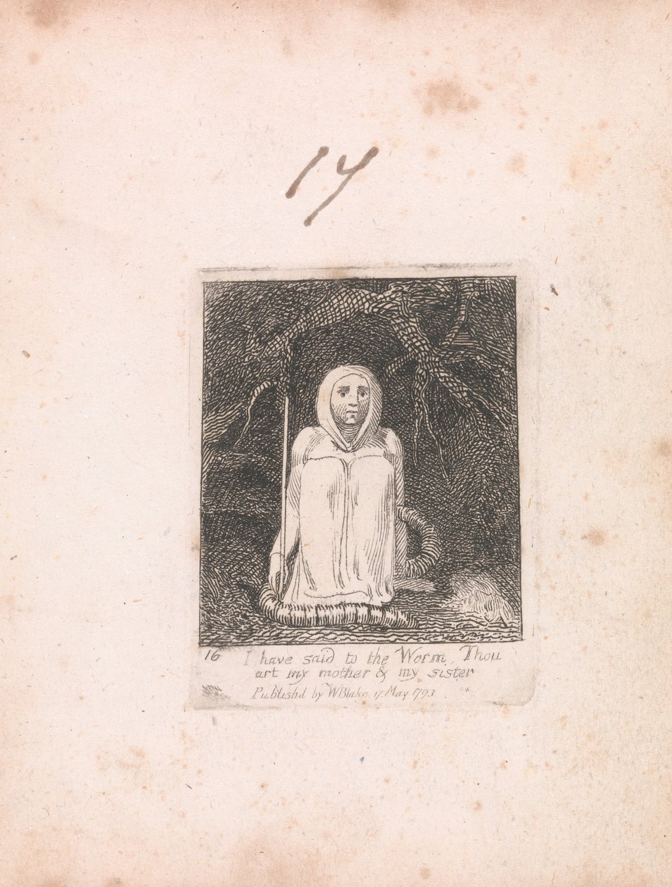 Dla dzieci. Bramy raju, tablica 18, powiedziałem Robakowi . . . . autorstwa William Blake