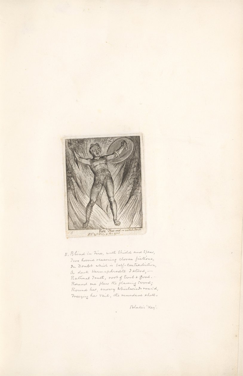 Dla płci - Bramy raju, płyta 7, Ogień autorstwa William Blake