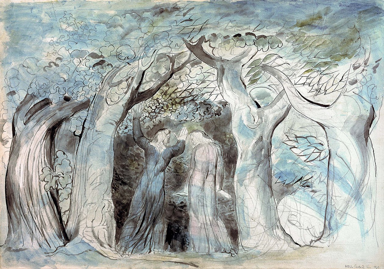 Ilustracje do Dantes Divine autorstwa William Blake