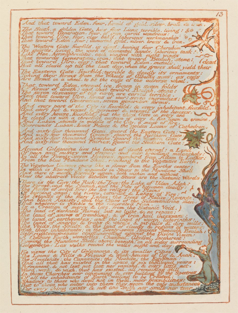 Jerozolima, Tablica 13, autorstwa William Blake