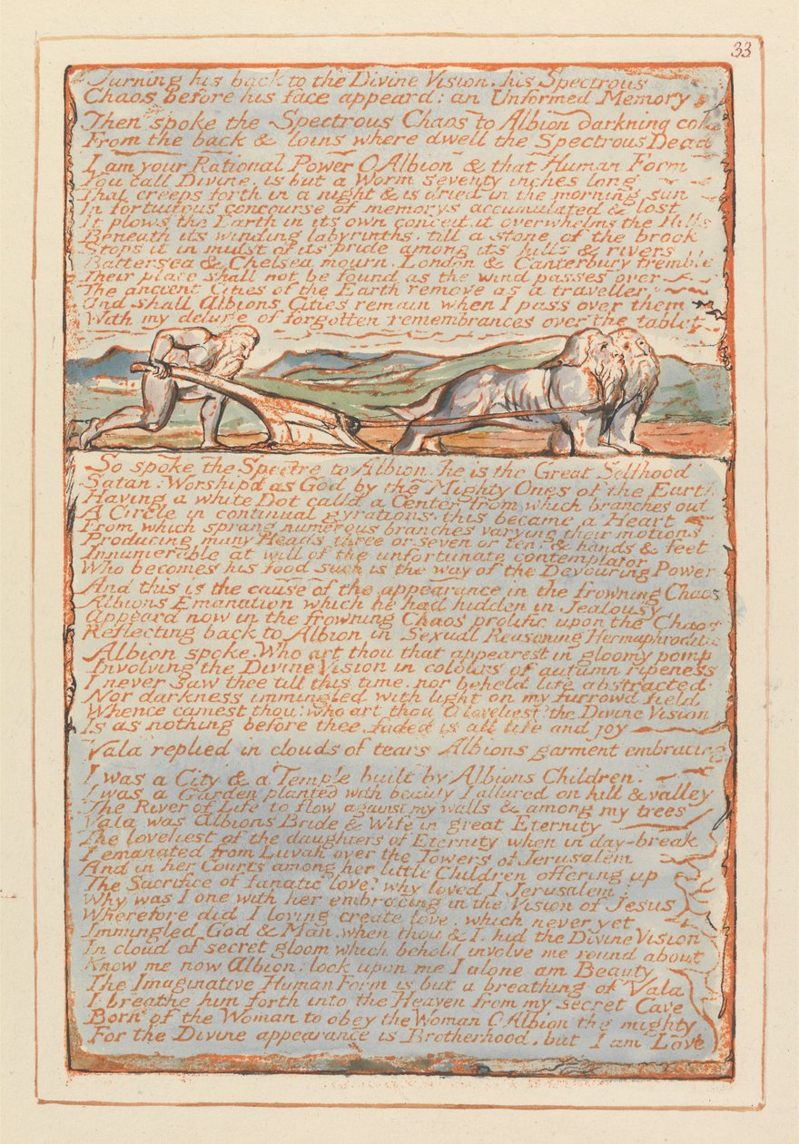 Jerozolima, Tablica 33, autorstwa William Blake