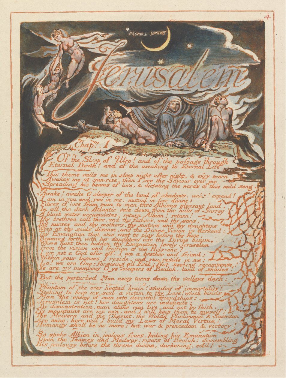 Jerozolima, tablica 4, Jerozolima, rozdz. 1.... autorstwa William Blake