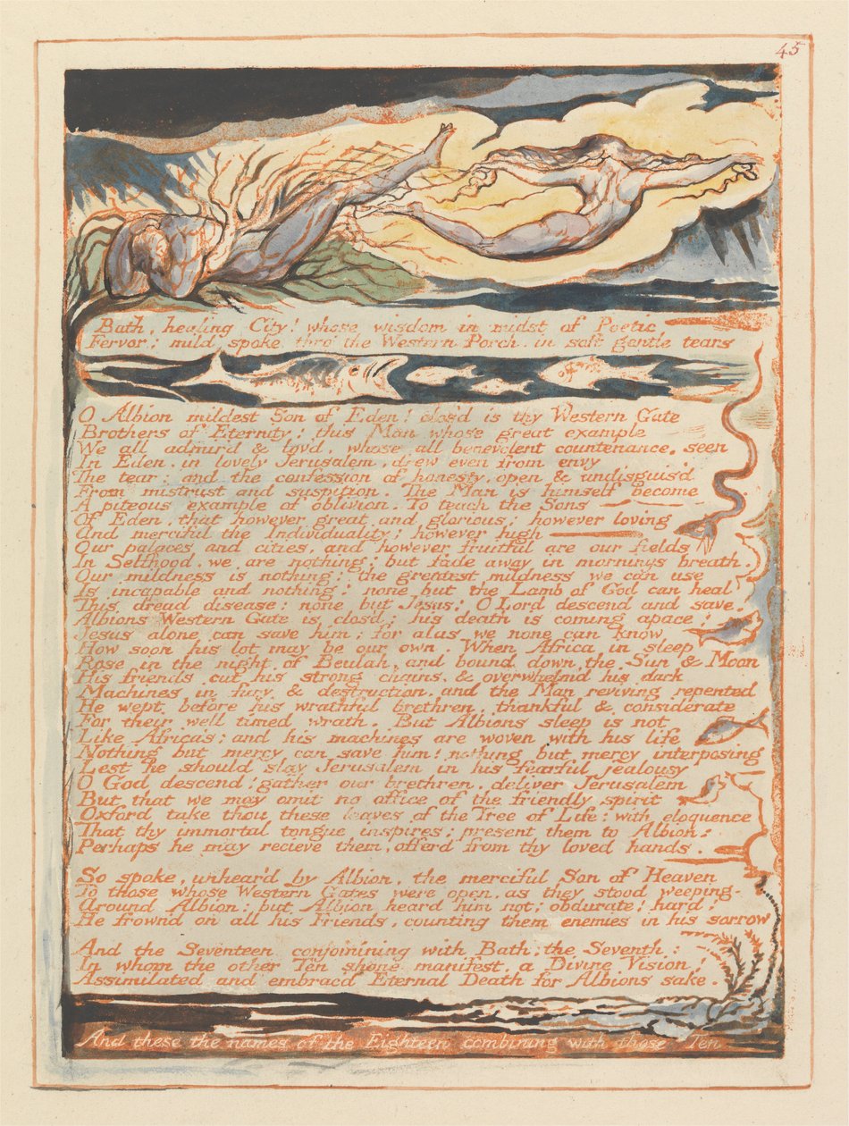 Jerozolima, Tablica 45, autorstwa William Blake