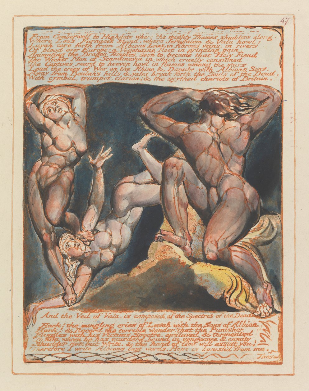Jerozolima, ilustracja 47, od Camberwell do Highgate.... autorstwa William Blake