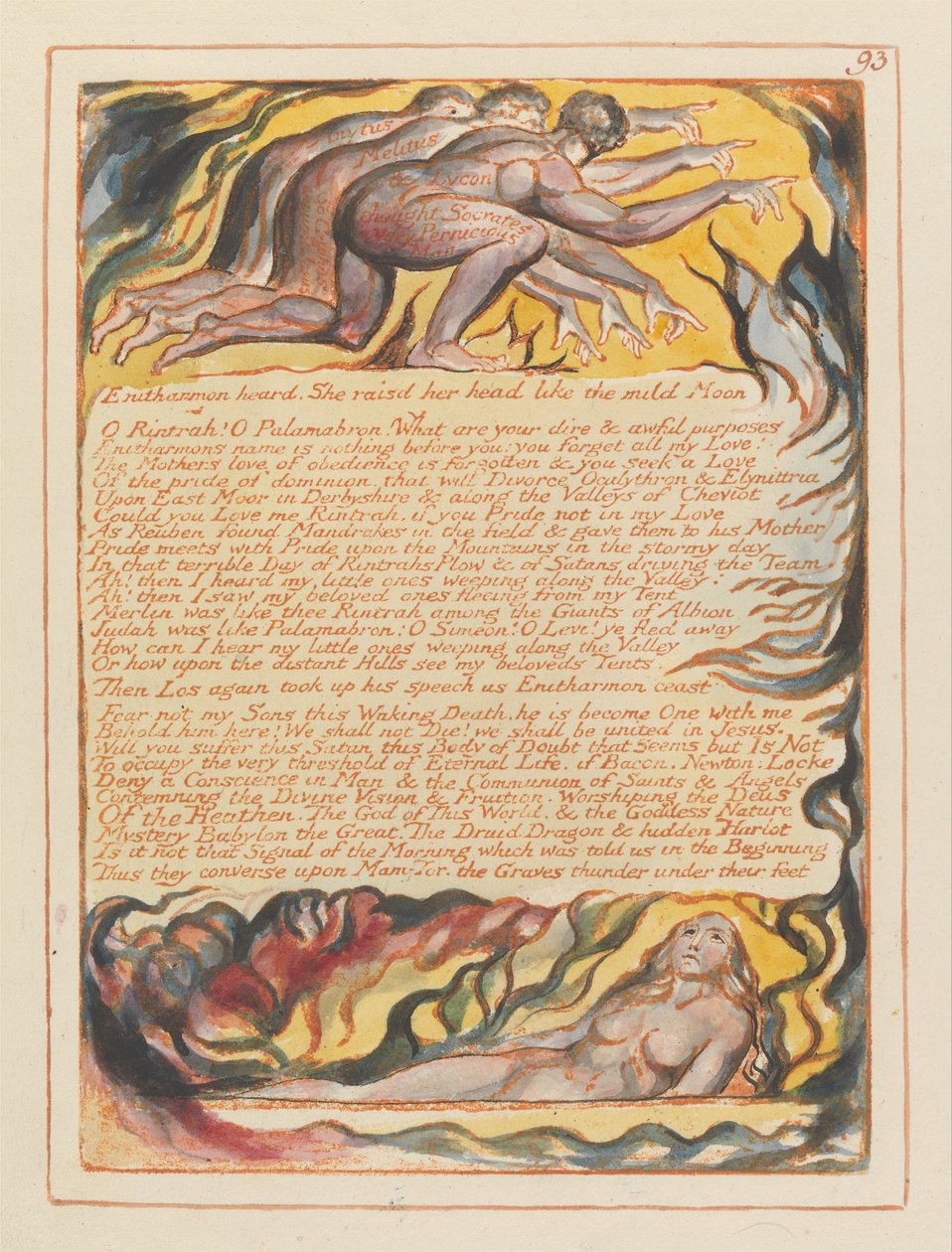 Jerozolima, płyta 93, Enitharmon heard.... autorstwa William Blake