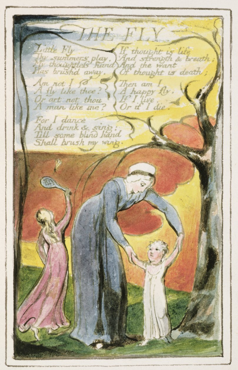 P.124-1950.pt41 Mucha: płyta 41 z „Pieśni o niewinności i doświadczeniu” (kopia R) c.1802-08 (akwaforta, tusz i wc) autorstwa William Blake