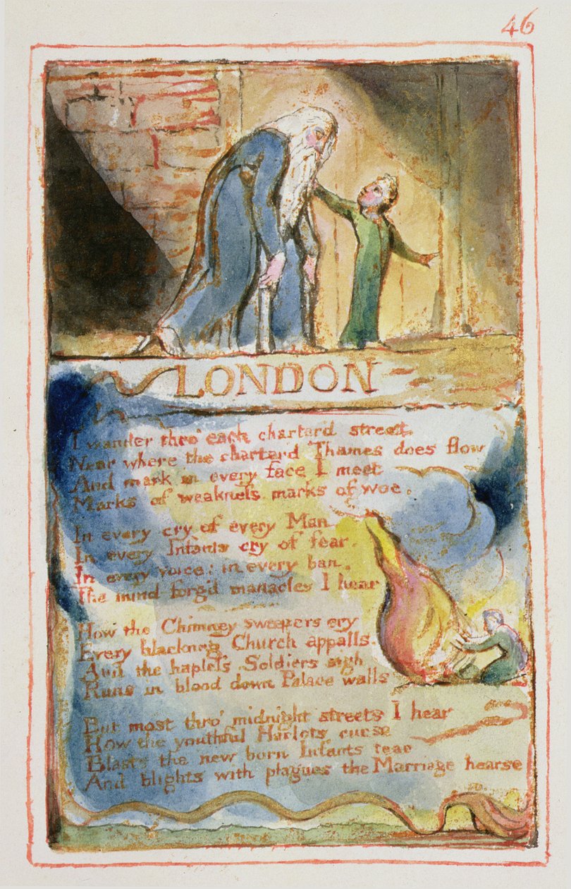 P.125-1950.pt46 Londyn: płyta 46 z Pieśni o niewinności i doświadczeniu (kopia AA) c.1815-26 (akwaforta, tusz i wc) autorstwa William Blake