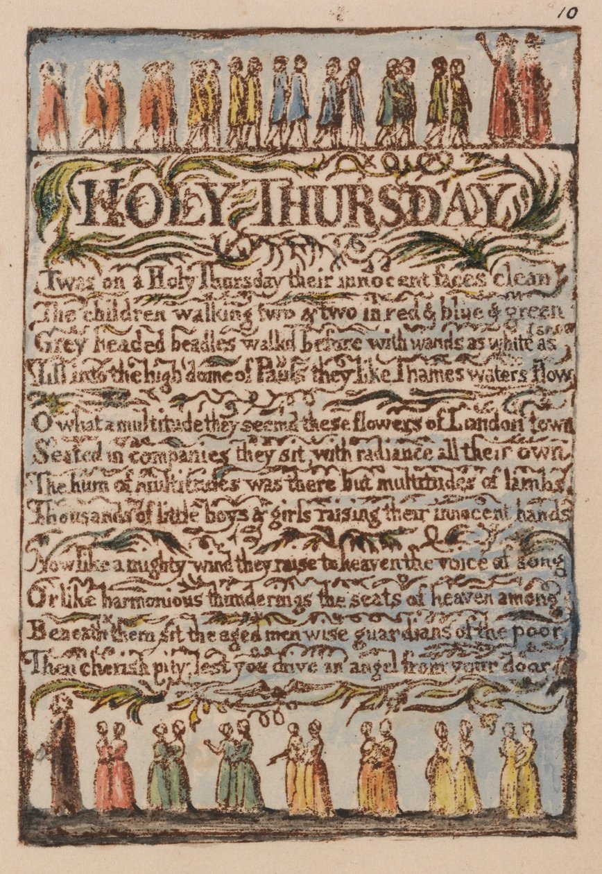 Pieśni niewinności i doświadczenia, płyta 10, autorstwa William Blake