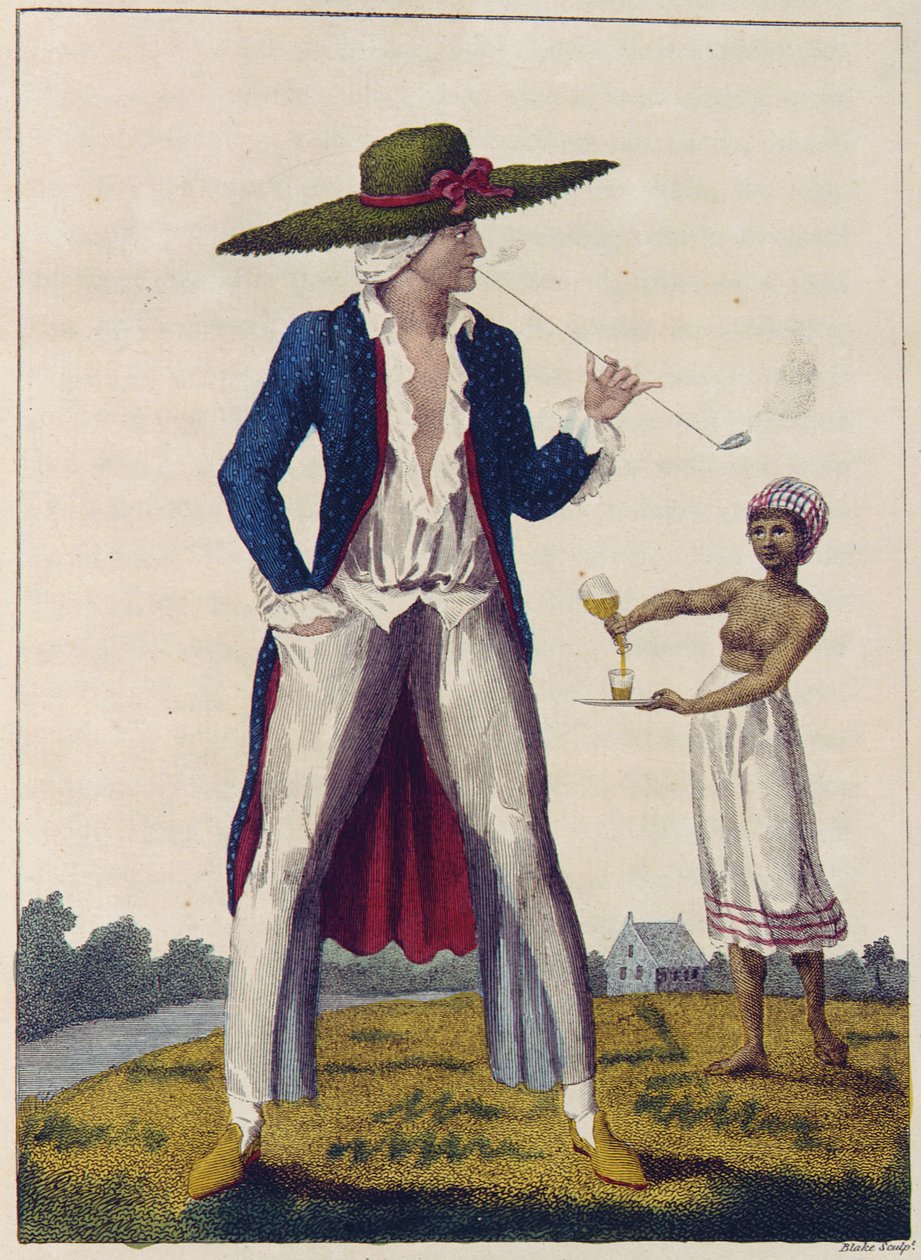 Plantator Surinamu w swojej porannej sukience autorstwa William Blake